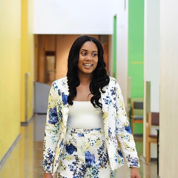 ASOS Jackets & Blazers - ASOS jacket + pants with floral patterns in size 8